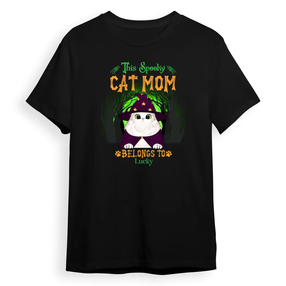 This Spooky Cat Lover Belongs To - Personalized Unisex T-Shirt, Hoodie, Sweatshirt - Gift For Witches, Gift For Pet Lovers, Halloween Gift T-F132