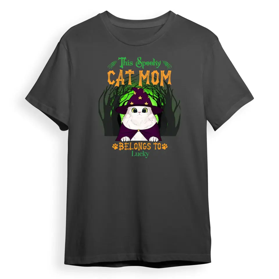 This Spooky Cat Lover Belongs To - Personalized Unisex T-Shirt, Hoodie, Sweatshirt - Gift For Witches, Gift For Pet Lovers, Halloween Gift T-F132