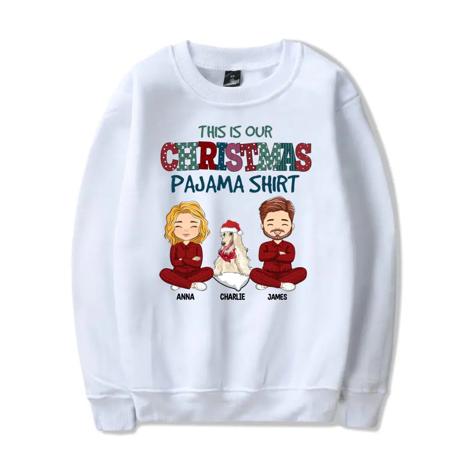 Christmas Pajama Couple - Personalized Custom Unisex T-Shirt, Sweatshirt, Hoodie T-F162