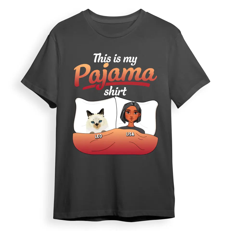 Pajama With Pet - Personalized Custom Unisex T-Shirt T-F161