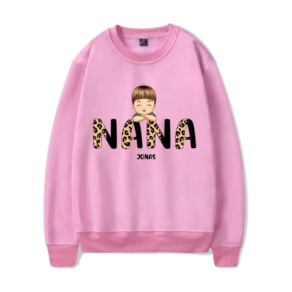 Leopard Nana Title - Birthday, Loving Gift For Mom, Mother, Mama, Grandma, Grandmother - Personalized Custom T Shirt T-F173