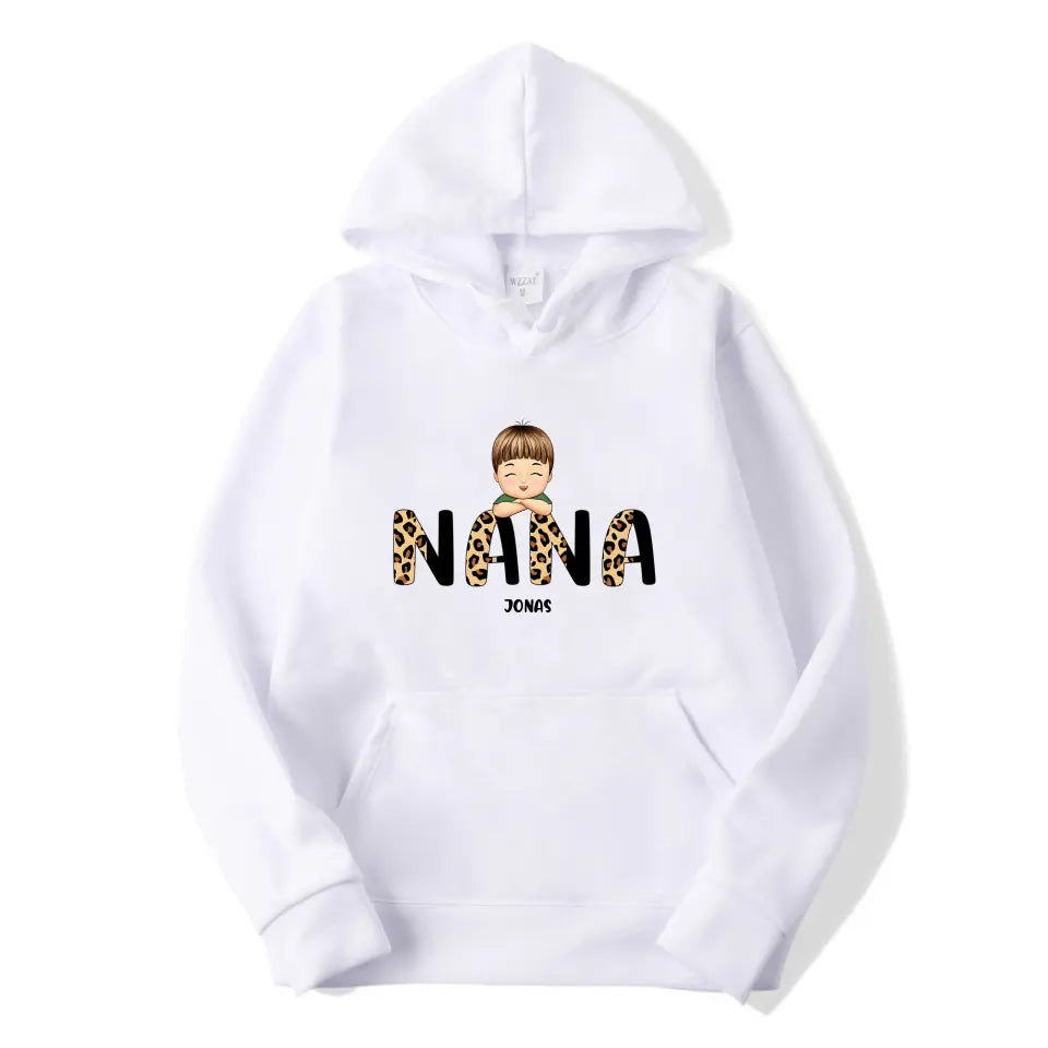 Leopard Nana Title - Birthday, Loving Gift For Mom, Mother, Mama, Grandma, Grandmother - Personalized Custom T Shirt T-F173