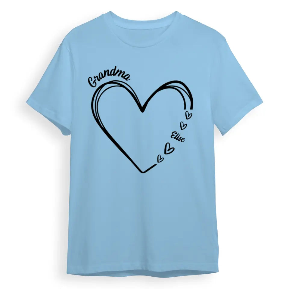 Grandma Is The Best - Family Personalized Custom Unisex T-shirt, Hoodie, Sweatshirt - Mother's Day, Birthday Gift For Grandma T-F186