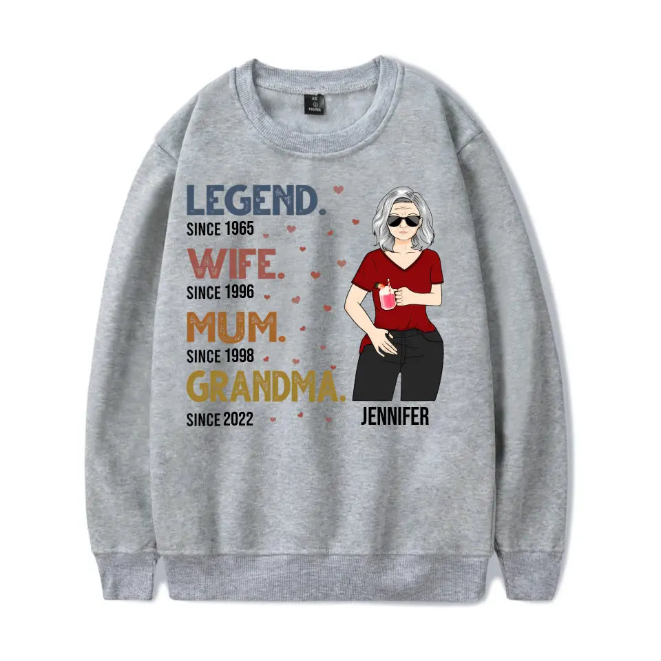 Legend Wife Mom Grandma - Gift For Family - Personalized Custom T Shirt, Hoodie, Sweatshirt T-F185