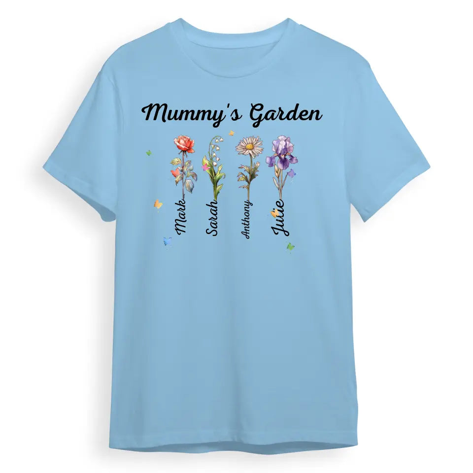 Grandma's Garden - Family Personalized Custom Unisex T-shirt - Birthday Gift For Mum, Grandma T-F192