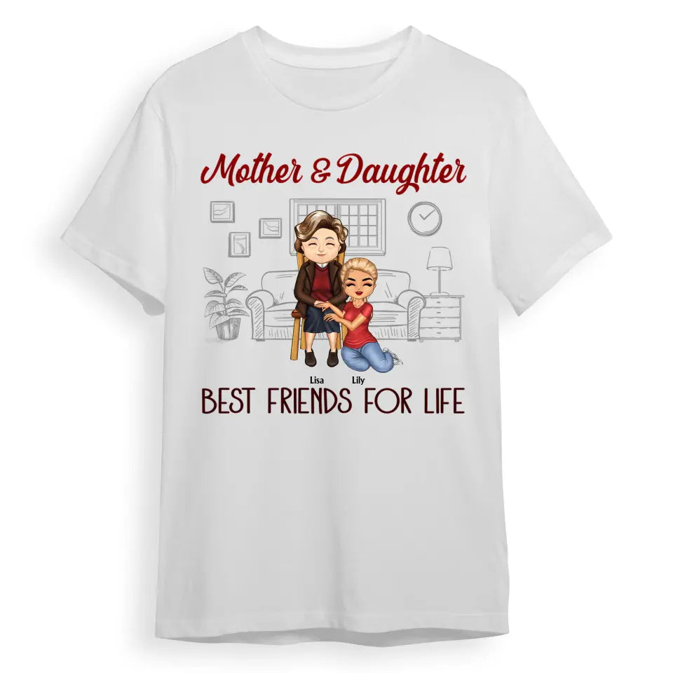 Mother And Daughters Sons Best Friends For Life - Mother Gift - Personalized Custom T Shirt T-F179