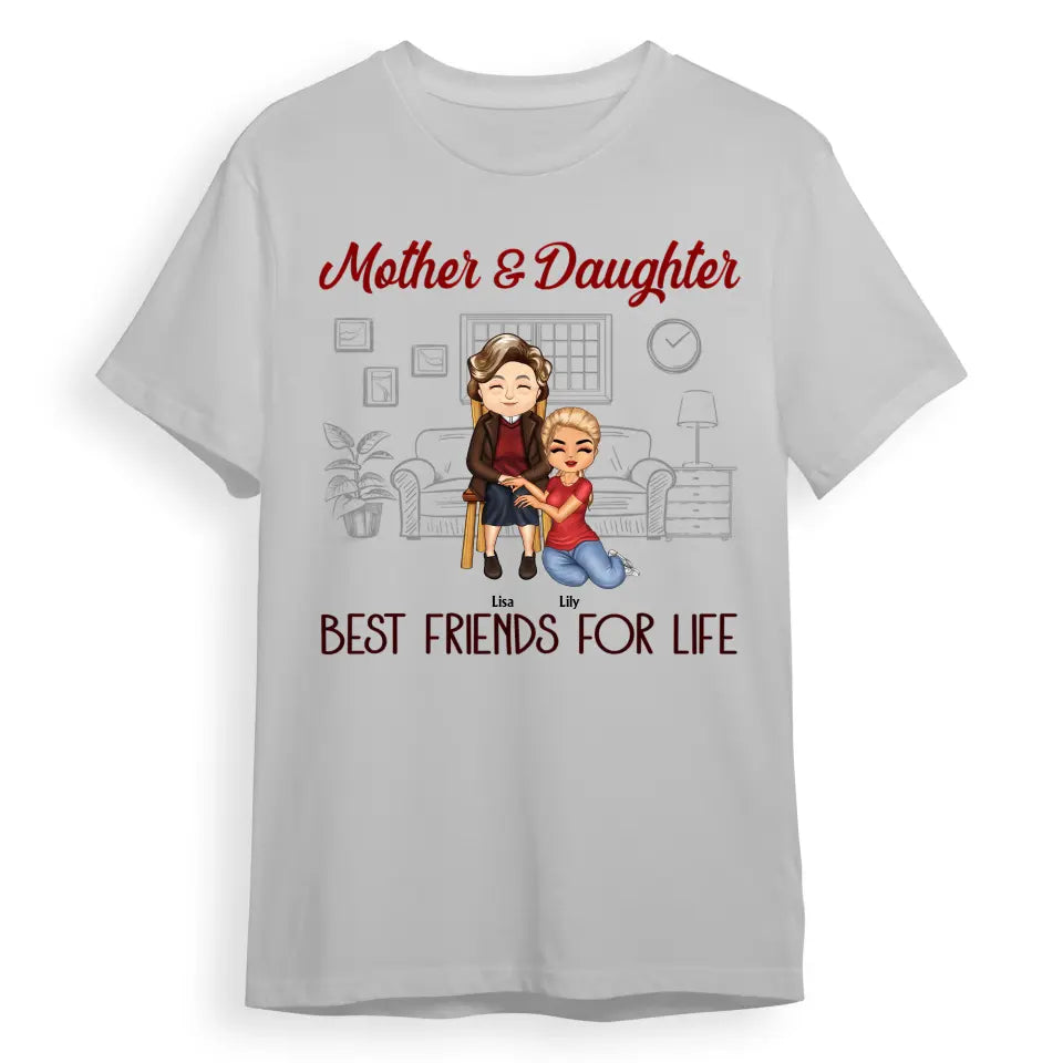 Mother And Daughters Sons Best Friends For Life - Mother Gift - Personalized Custom T Shirt T-F179