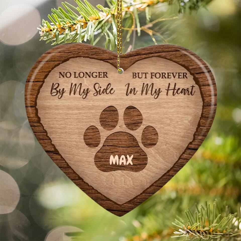 Dog & Cat Lovers Forever In My Heart - Memorial Gift - Christmas Gift - Personalized Custom Heart Ceramic Ornament New#13