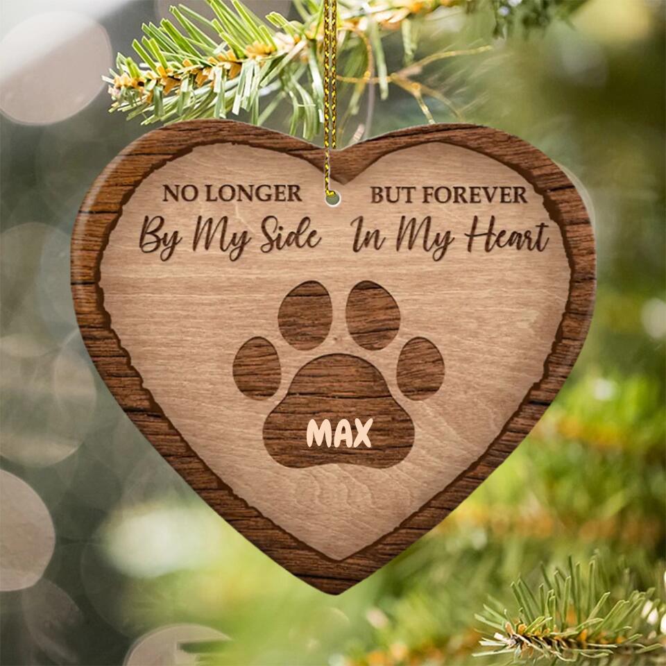 Dog & Cat Lovers Forever In My Heart - Memorial Gift - Christmas Gift - Personalized Custom Heart Ceramic Ornament New#13