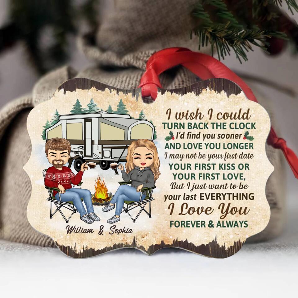 I Wish I Could Turn Back The Clock - Christmas Gift For Camping Couples - Personalized Custom Wooden Ornament [O-F17]