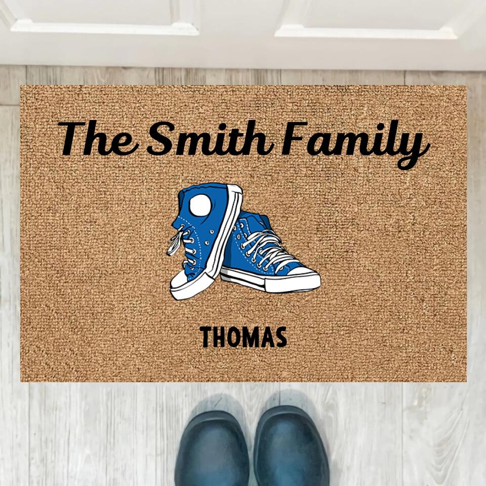 Joyousandfolksy Family Shoes Personalized Doormat