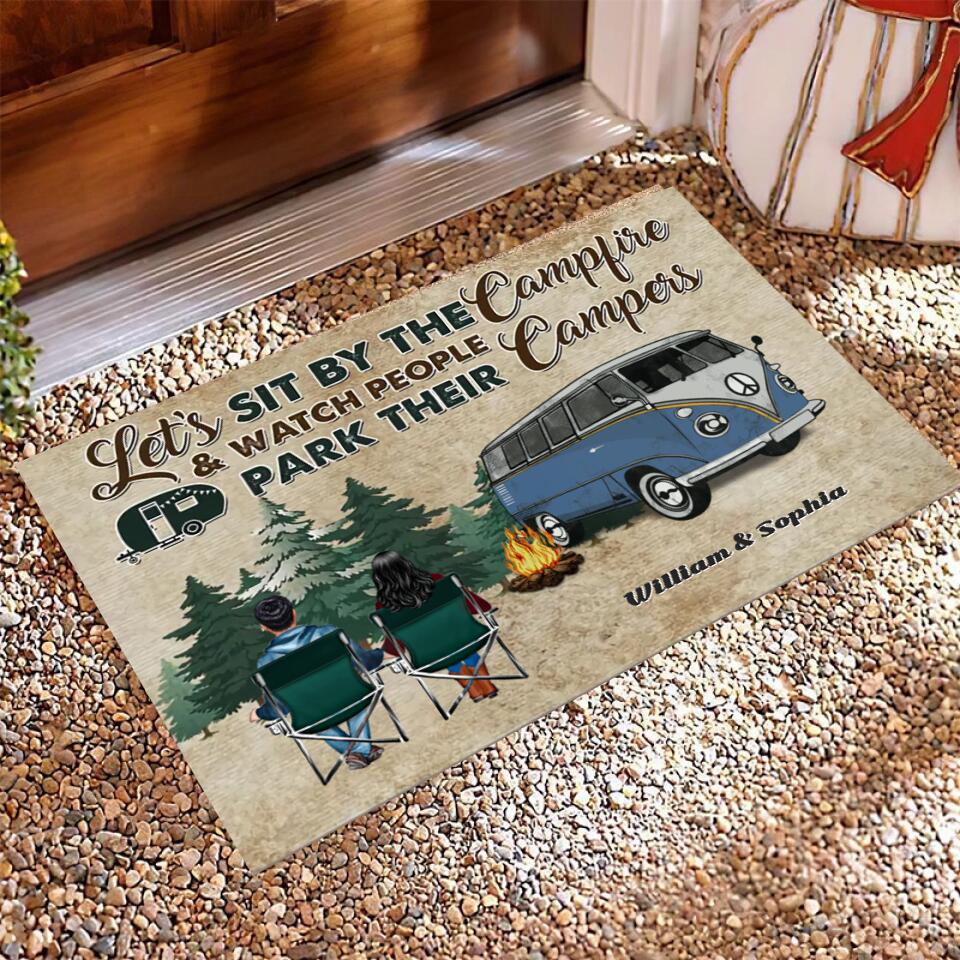 Watch People Park Camping - Personalized Custom Doormat DF17
