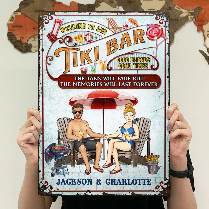 Swimming Pool Family Couple The Memories Will Last Forever - Pool Sign - Personalized Custom Classic Metal Signs F150