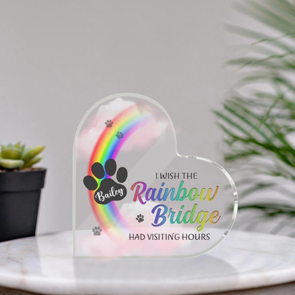 The Rainbow Bridge - Personalised Shaped Acrylic Plaque - Memorial Gift - PL2