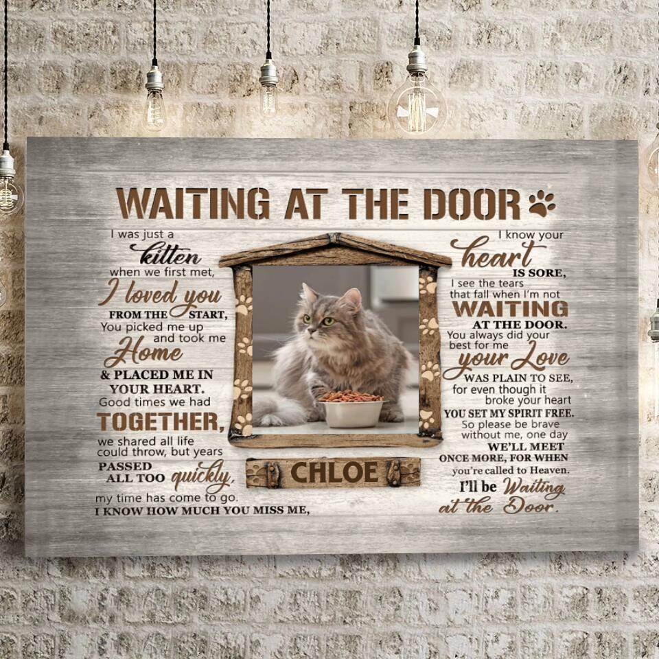 Unique Pet Memorial Gifts Sayings For Loss Of Pet Cat Lover Gifts Waiting at the door C9