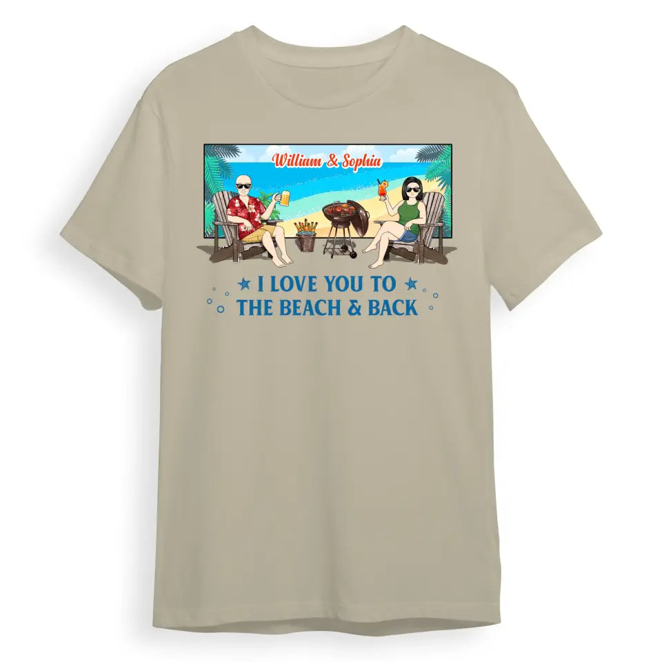 Family Couple I Love You To The Beach - Personalized Custom T Shirt T-F81