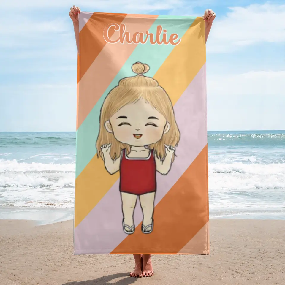 We All Need Vitamin Sea - Personalised Custom Beach Towel - Gift For Family, Gift For Kids F41