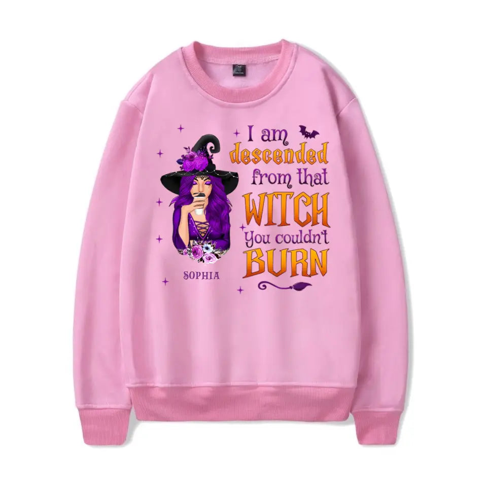 I Am Descended From That Witch - Personalised Unisex T-Shirt, Halloween Ideas T-F104