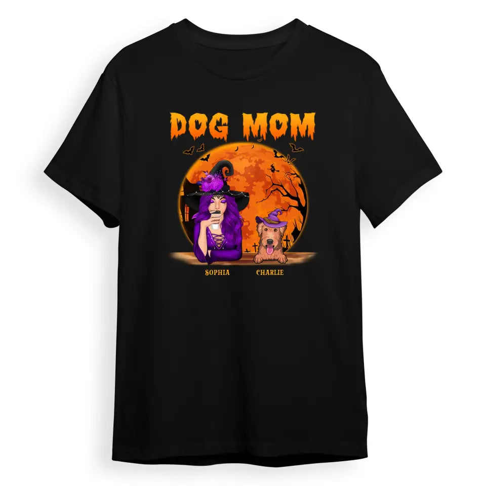 Halloween Dog Mom - Gift For Dog Lovers, Personalised Unisex T-Shirt T-F106
