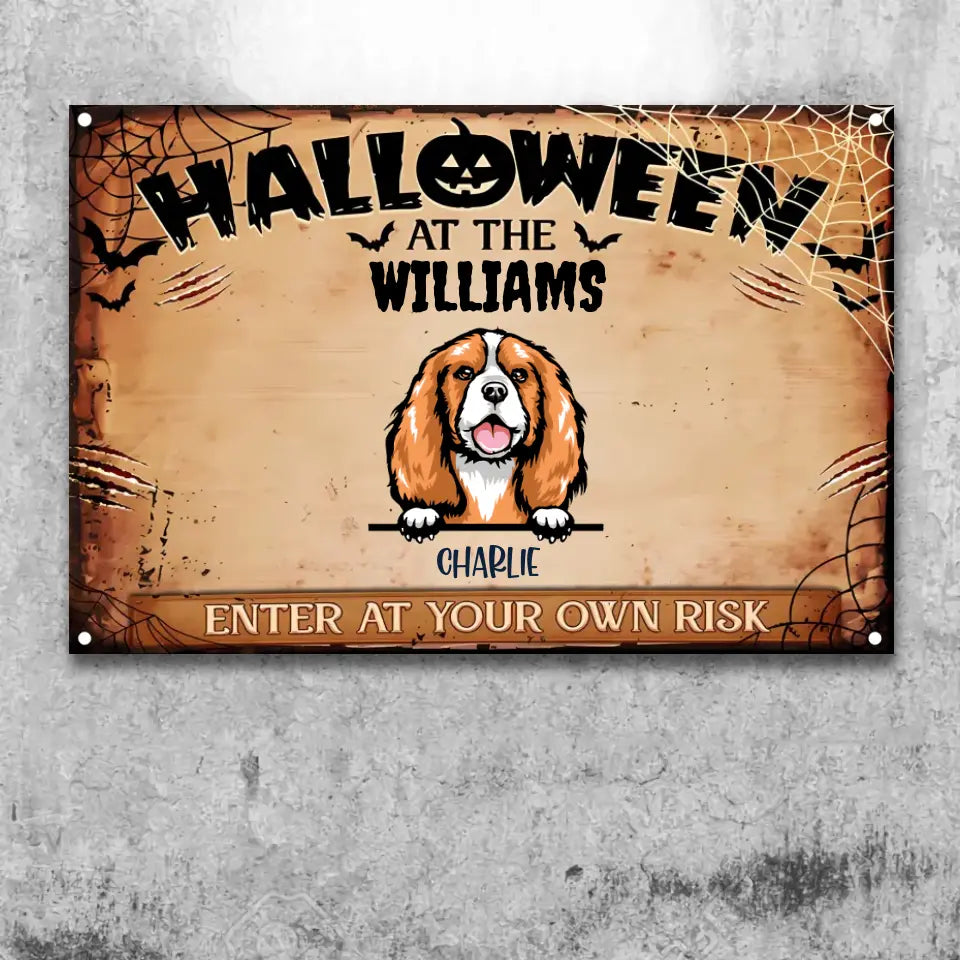 Halloween Is Coming To Town - Gift For Dog Lovers - Personalized Metal Sign ms-f190