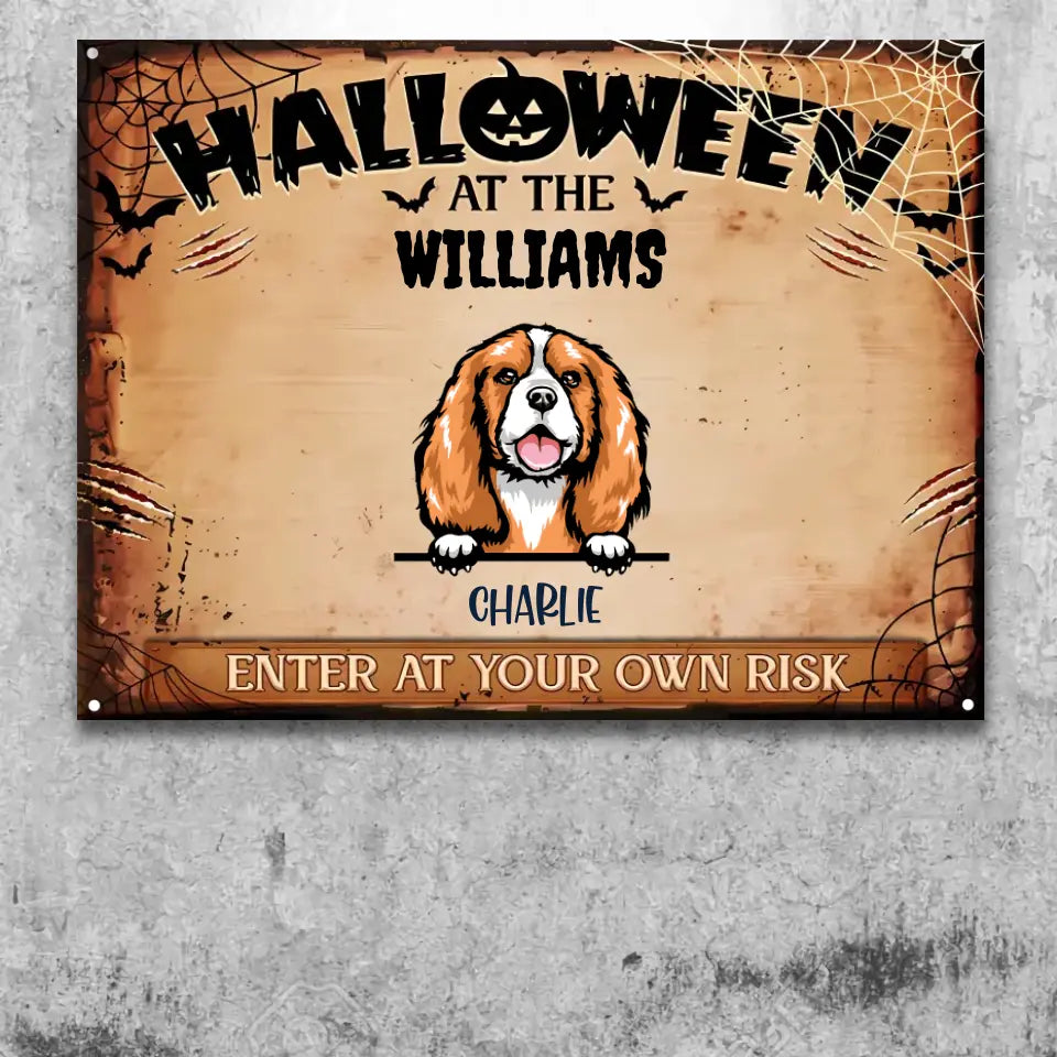 Halloween Is Coming To Town - Gift For Dog Lovers - Personalized Metal Sign ms-f190