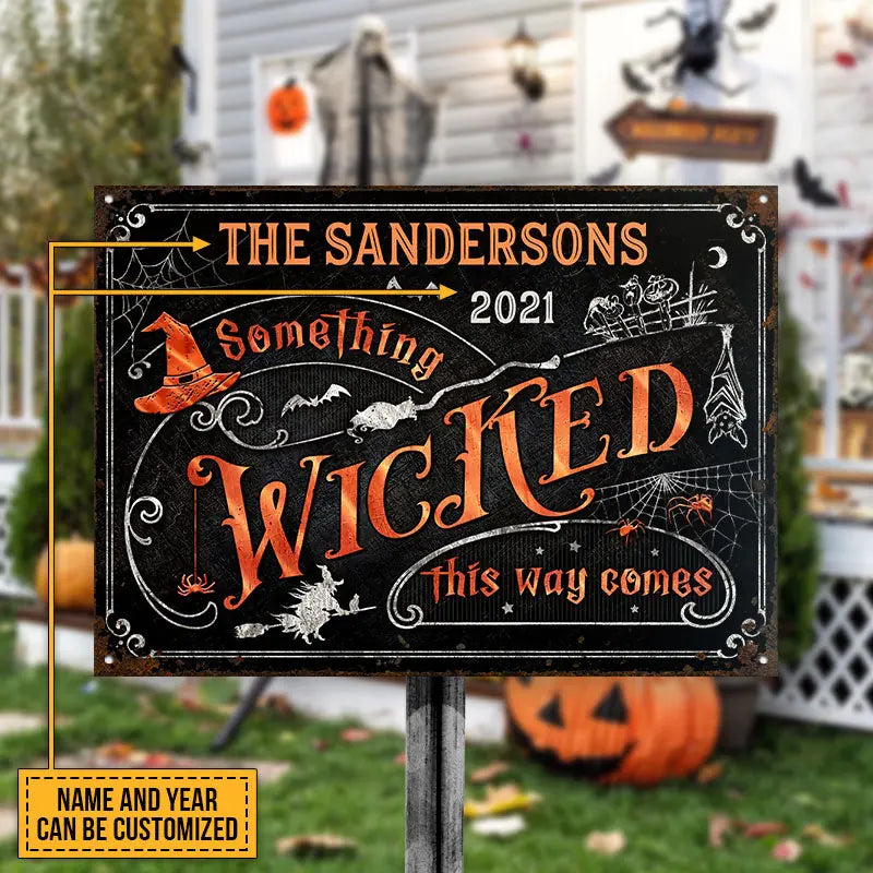 Witch Witchery Wizard Spell Halloween Something Wicked Custom Classic Metal Signs ms-f203