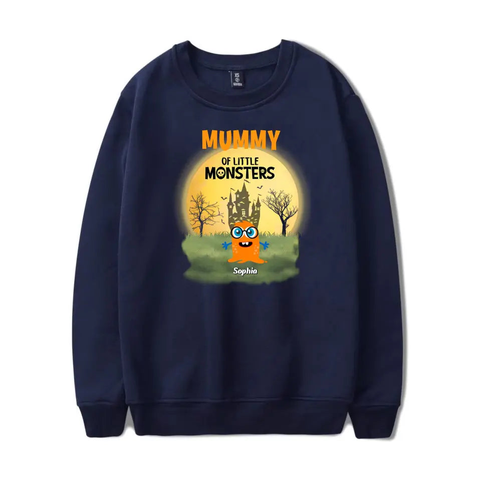 Grandma Of Little Monsters - Personalised Unisex T-Shirt, Hoodie, Sweatshirt - Gift For Grandma, Grandparents, Halloween Gift T-F114