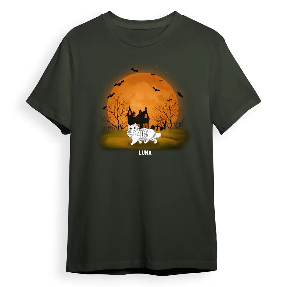 Enjoy The Halloween Night With Your Cats - Personalized Unisex T-Shirt, Sweatshirt, Hoodie T-F91