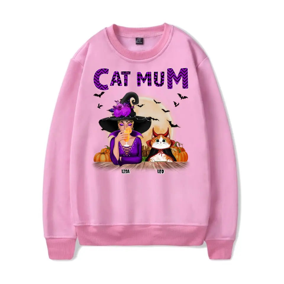 T-F125 Enjoy Halloween With Your Cats - Gift For Cat Lovers - Personalized Unisex T-Shirt