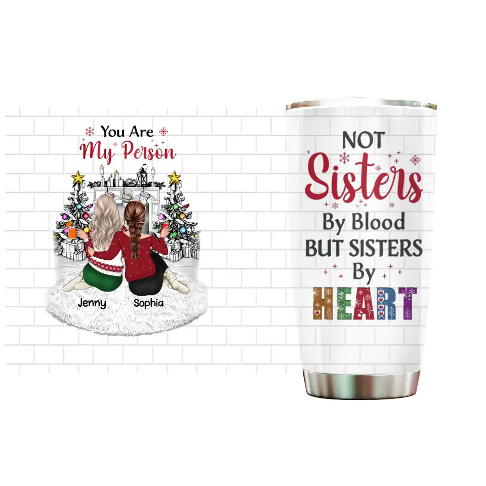 Sisters & Brothers Will Always Be Connected By Heart - Christmas Gift For Siblings And Best Friends - Personalized Custom 20oz Tumbler TU-F26