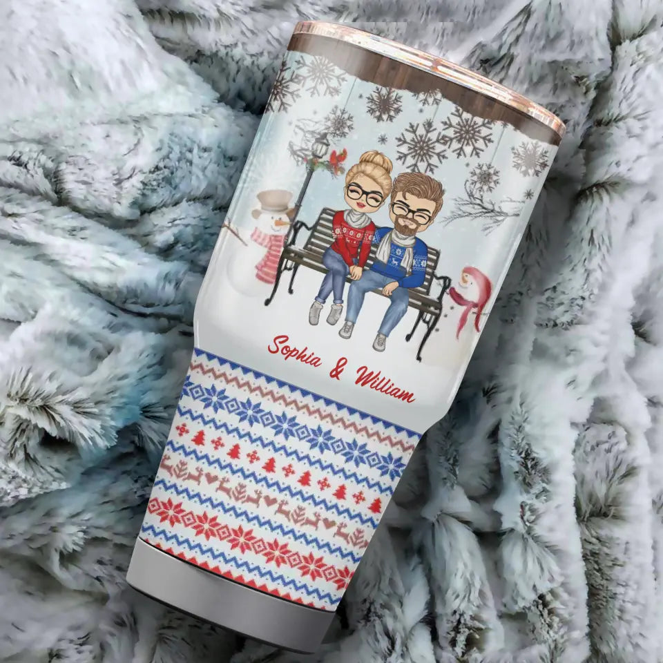 Christmas Couple The Day I Met You - Christmas Gift For Couple Husband And Wife - Personalized Custom 30 Oz Tumbler TU-F29