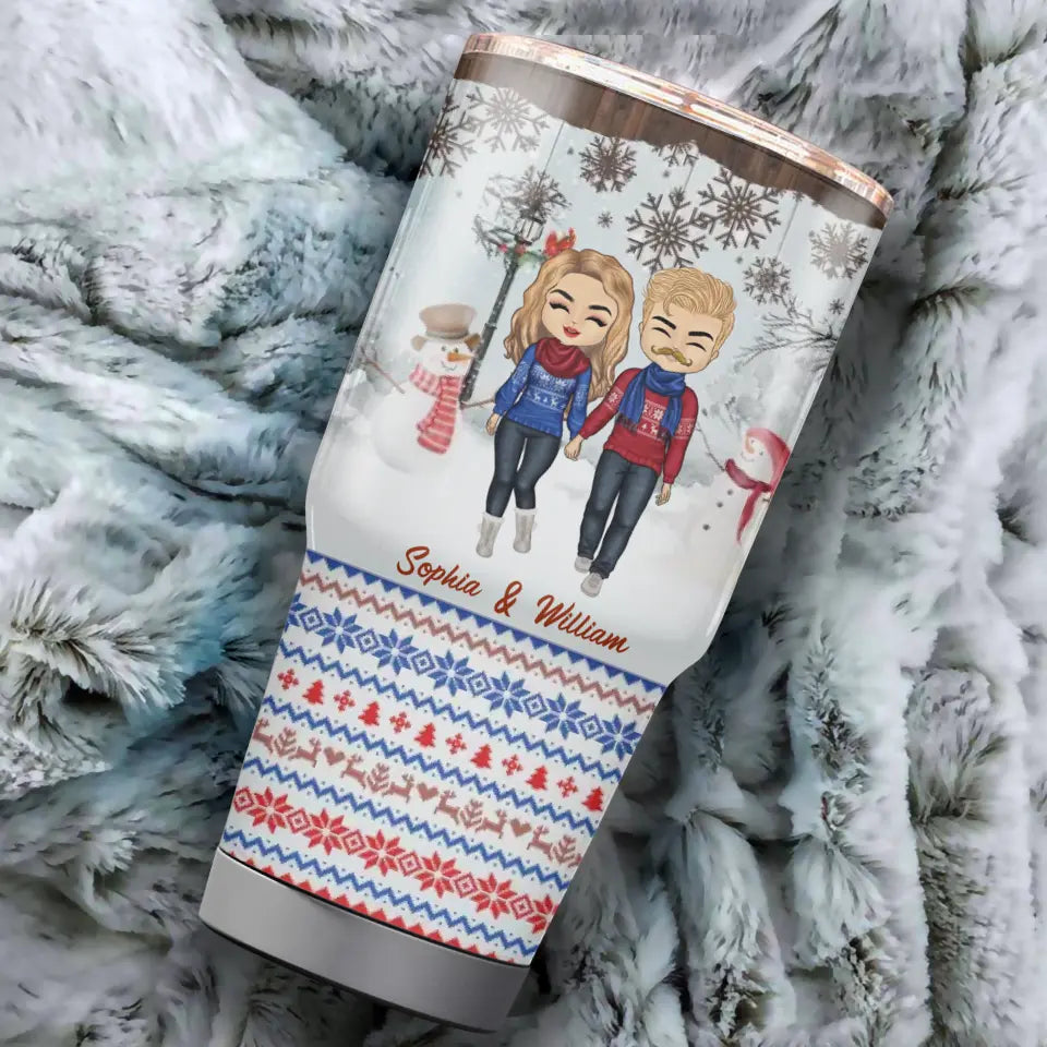 Christmas Family Couple I Wish I Could Turn Back The Clock - Christmas Gift For Couple Husband And Wife - Personalized Custom 30 Oz Tumbler TU-F30