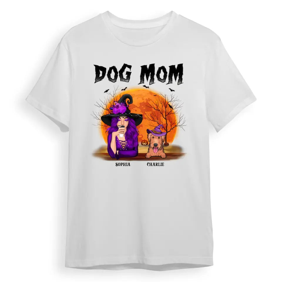 Halloween Dog Mom - Gift For Dog Lovers, Personalised Unisex T-Shirt T-F105